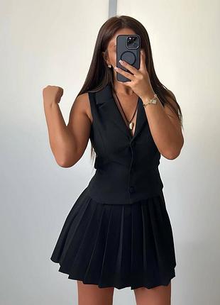 Женский комплект жилетка и юбка