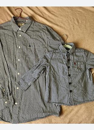 Рубашка рубашки папа сын family look набор