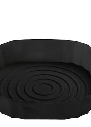 Силіконова форма для випікання аерогрилю, мультипечі та фритюрниці чорна