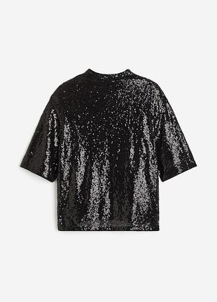Вільний топ h&m покритий паєтками
