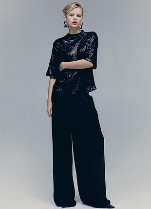 Вільний топ h&m покритий паєтками