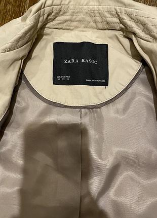 Крутой базовый коттоновый тренч плащ фирмы zara xs6 фото