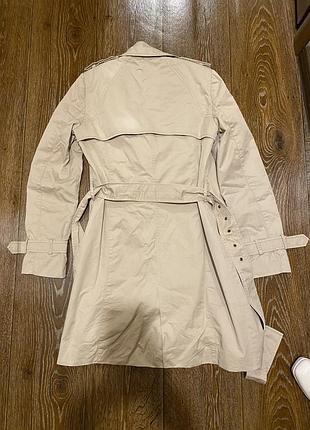 Крутой базовый коттоновый тренч плащ фирмы zara xs4 фото