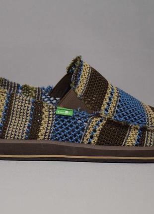 Sanuk yew-knit слипоны мокасины мужские мокасины. оригинал. 43 р./28 см.