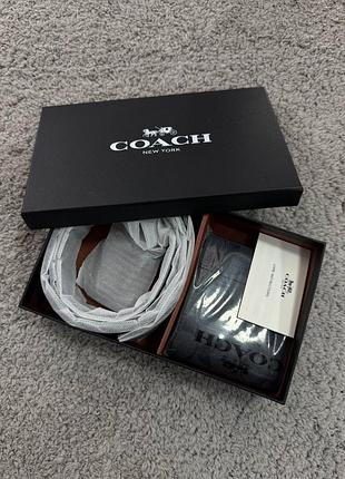 Набір coach  гаманець + ремінь