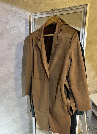 Пальто замшеве