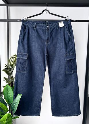 Джинси wide leg з високою посадкою від m&s