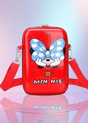 Детская сумочка минные маус от десней, твердая основа, маленькая сумка для девочки микки маус, регулируемый ремешок