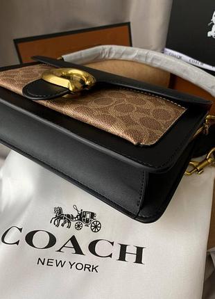 Сумка женская coach tabby black/beige3 фото