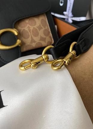 Сумка женская coach tabby black/beige5 фото