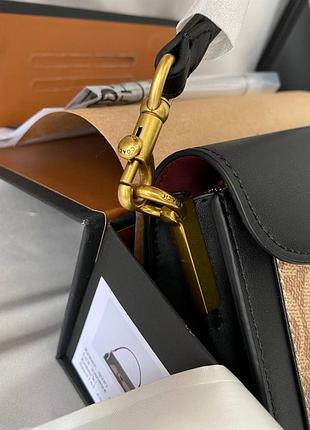 Сумка женская coach tabby black/beige6 фото