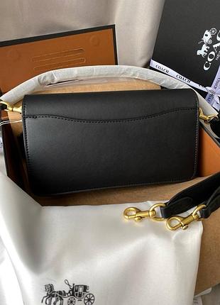 Сумка женская coach tabby black/beige4 фото