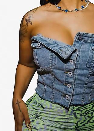 Топ джинсовий