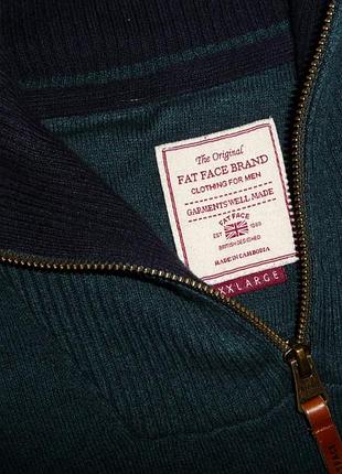 Свитер-гольф на замке-зип благородного цвета от "fat face" р-xxl-xxxl