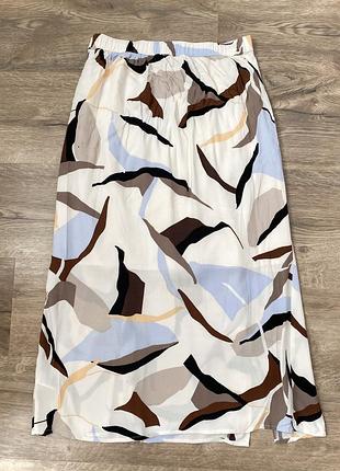 Юбка макси из вискозы с абстрактным принтом marks&spencer