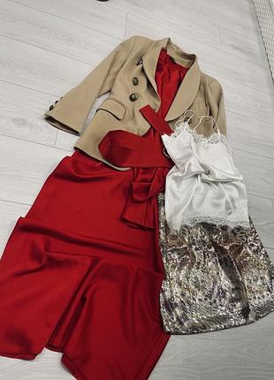 Платье шелк юбка паетка пайетка пиджак balmain