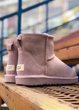 💞❄️💖ugg classic mini pink💖❄️💞угги женские зимние с мехом