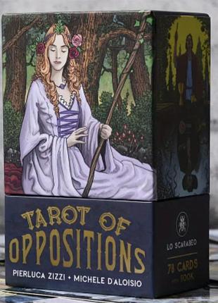 Карты таро противоположностей (опозиций) (tarot of oppositions) в твердой коробке из двух частей 12х7 см