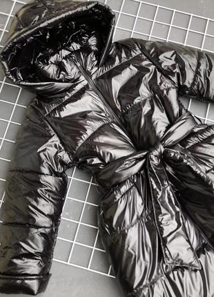 Зимове пальто до -30 морозу тканина лак монклер7 фото