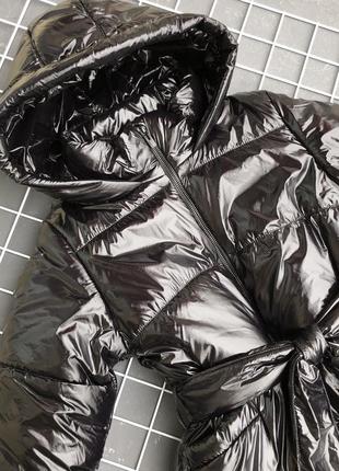 Зимове пальто до -30 морозу тканина лак монклер5 фото