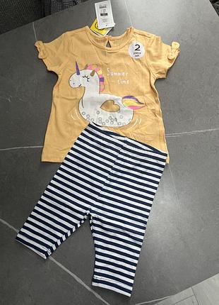 Комплект футболка и лосинки