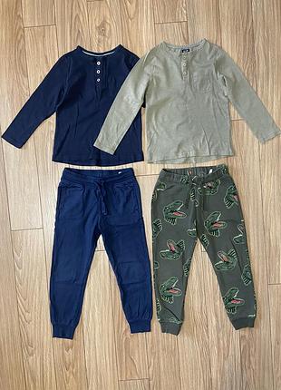 Спортивные штаны h&m и регланы kiabi для мальчика 4-5 лет, размер 110. цена указана за все вещи.