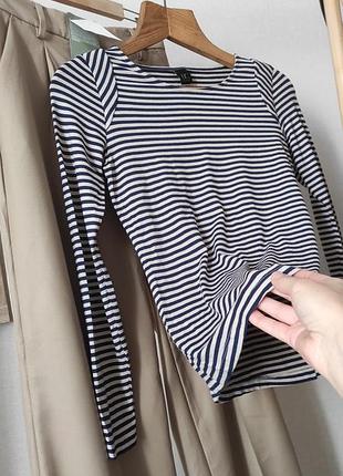 Лонг лонгслив в полоску7 фото