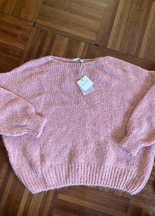 Новый оверсайз дизайнерский шерстяной свитер с альпакой american vintage m/l франция 🇫🇷