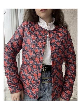 Ультра-легкий цветочный пуховик от uniqlo