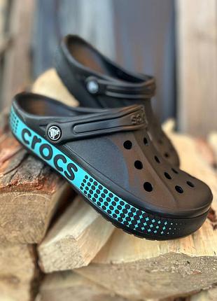 Crocs bayaband logo motion black стильні чоловічі крокси