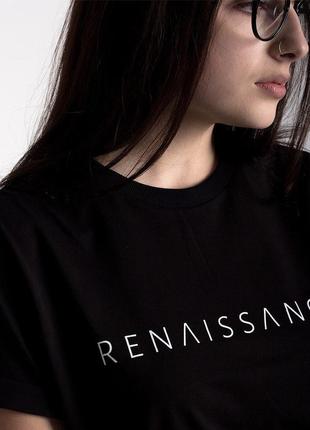 Черная футболка унисекс renaissance {новая, 100% хлопок}1 фото