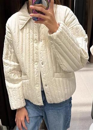 Стеганая куртка пиджак от zara