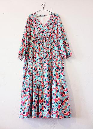 Платье с цветочным принтом 4xl