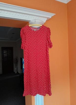 Платтье натуральне в горох