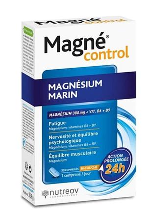 Magne control (магне контроль) - морський магній + вітаміни b6 та b9 30 штук франція