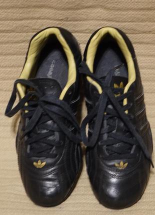 Качественные фирменные черные кожаные кроссовки adidas good year 36 2/3 р.3 фото