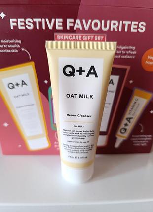 Очищаючий кремовий засіб з вівсяним молочком q+a oat milk cream cleanser 75ml