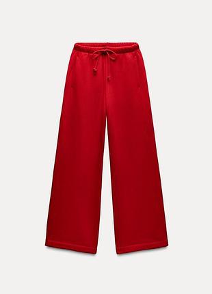 Брюки из штапельного хлопка zara