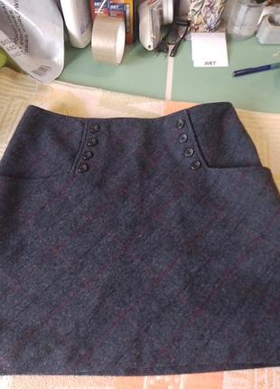 Юбка шерсть р.10uk crew clothing co