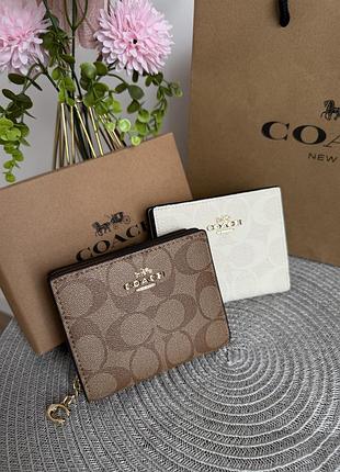 Гаманець coach snap wallet ❤️🤎 в наявності ✅ чудово на подарунок 🎁