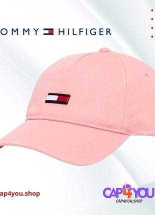 🌸 рожева бавовняна бейсболка tommy jeans