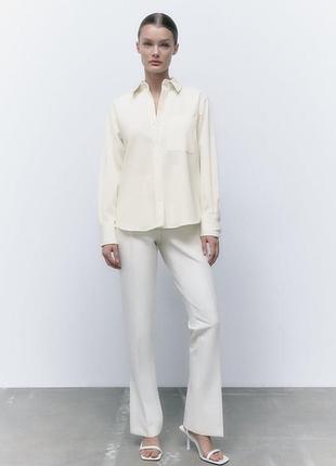 Zara женская рубашка, сорочка, сорочка оверсайз, рубашка свободного кроя