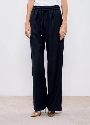 Фирменные шерстяные брюки dondup blue marisol With trousers with metallic logo