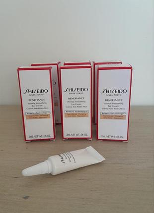 Крем для  очей shiseido benefiance wrinkle smoothing eye cream, 2 мл