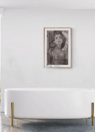 Картина портрет авторская с подписью 50×80 луч нежности8 фото