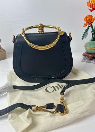 Кожаная сумочка седло chloe small bracelet nile bag