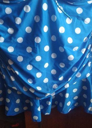 Купальное бело голубое платье без плавок 48 укр4 фото