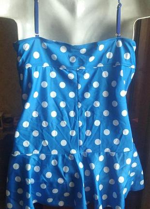 Купальное бело голубое платье без плавок 48 укр6 фото