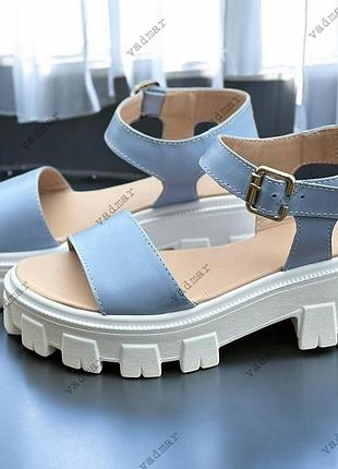 36-41 рр босоножки натуральная кожа/замша на платформе черный, белый, красный, голубой, пудра1 фото