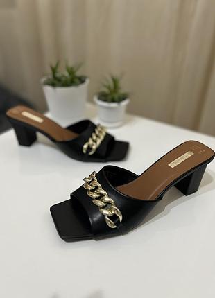 Кожаные мюли, primark, размер 40/41